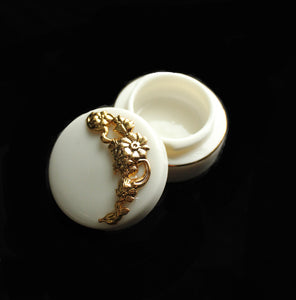 Ceramic Floral Pill Box